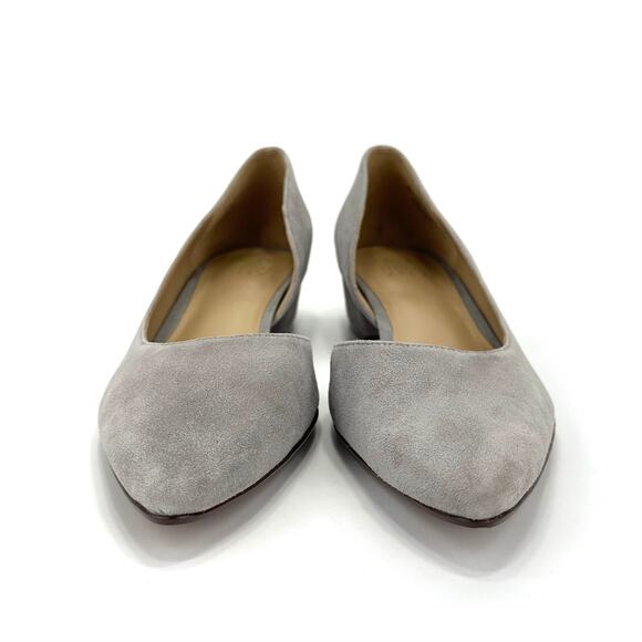 Naturalizer Belina Gray Low Heel Pump Size 9.5N Suede Pointed Toe D'Orsay Style - Picture 11 of 13